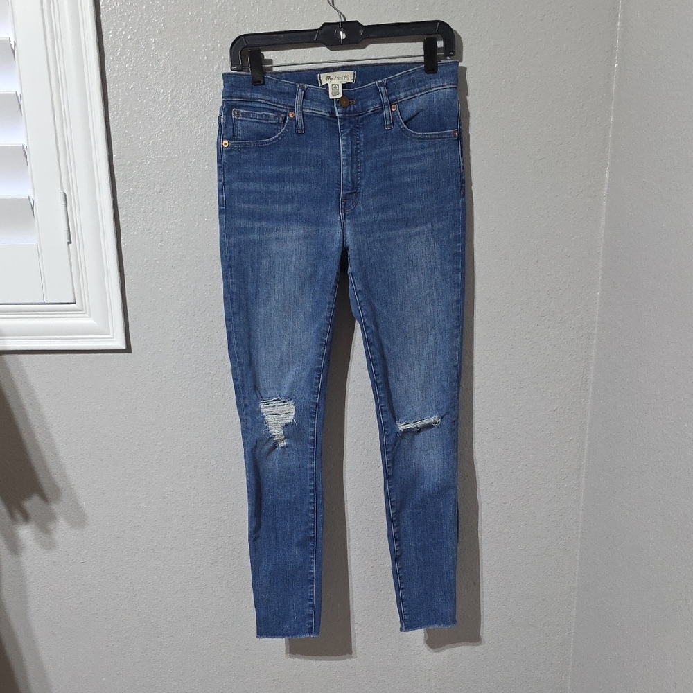 Madewell Distressed High-Rise Blue Women's Jeans Size 28